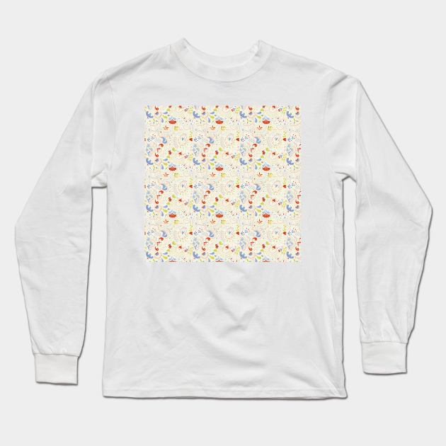 Foliage in Cream Long Sleeve T-Shirt by sixhours